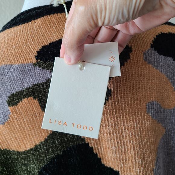 Lisa Todd Women's Camo Round Neck Sweater Size Large Chenille Soft Comfy NEW NWT - Picture 7 of 14